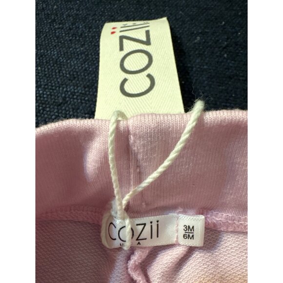 Cozii Baby SweatPants 3M/6M Pink With Cherry Print Soft Cotton Blend NWT - Picture 2 of 3